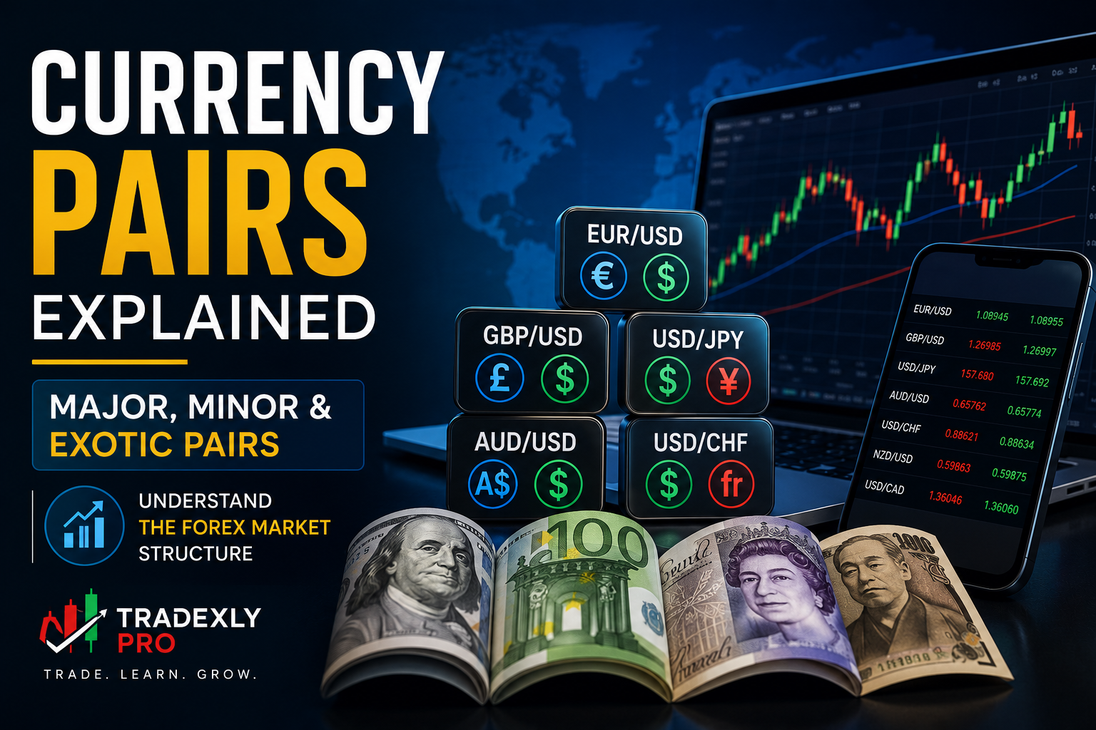 Currency Pairs Explained: Major, Minor & Exotic Pairs